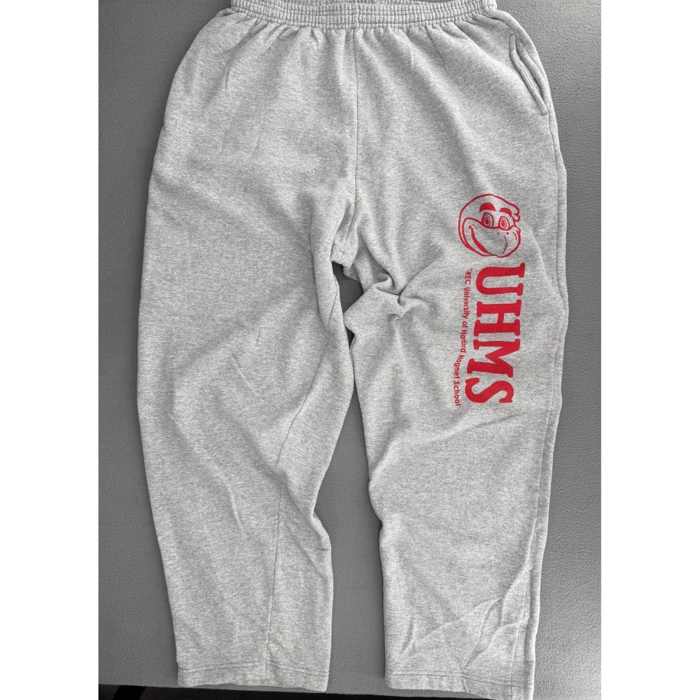 Port & Company Sweatpants Unisex M Gray  UHMS Hartford CT Magnet School Graphic